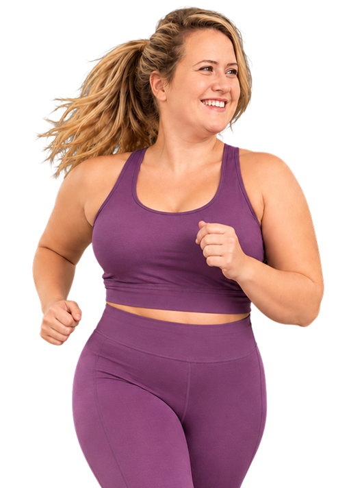 Woman in workout clothes